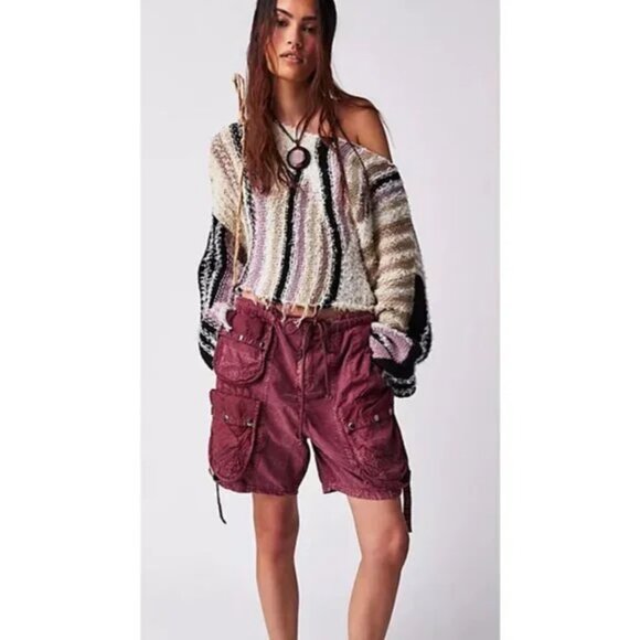 NWOT Free People Moon Bay Parachute Cargo Shorts - Picture 2 of 3